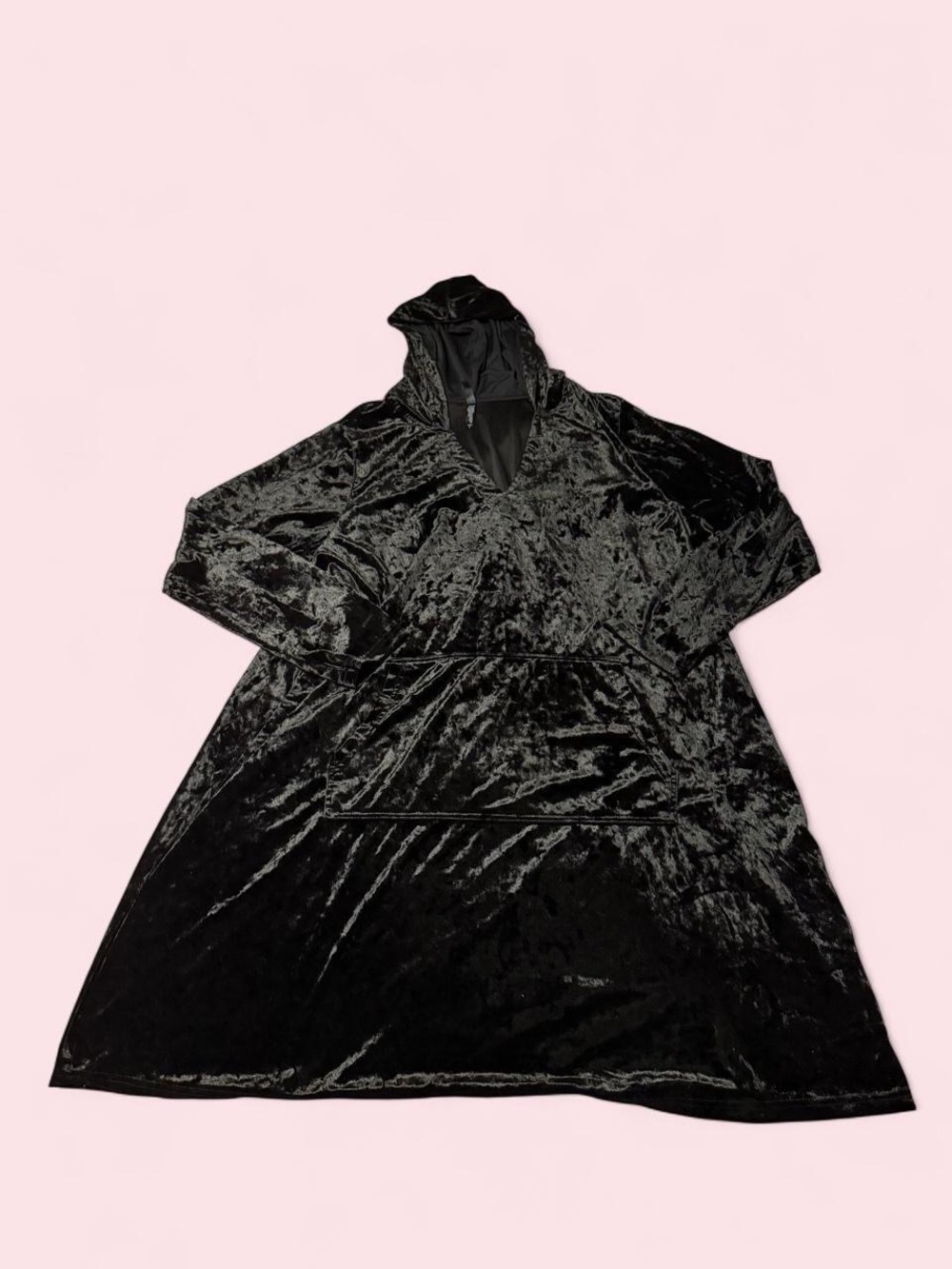 torrid Black Velvet Hooded Nightdress